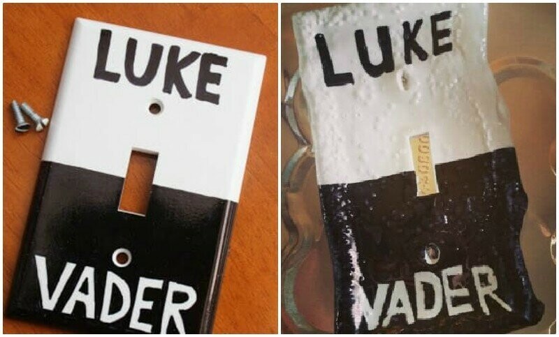 8. Люк и Вейдер: рамка для выключателя света, которая каким-то образом оказалась в духовке