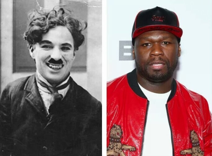 4. Чарли Чаплин и рэпер 50 Cent жили в одно время