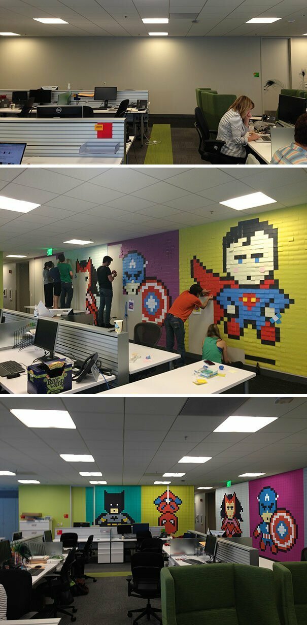 "Стены в нашем офисе были слишком скучными, и мы решили это изменить"