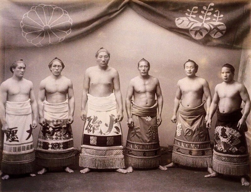 Борцы сумо, 1890 год.