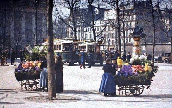 Автохромные снимки Парижа столетней давности