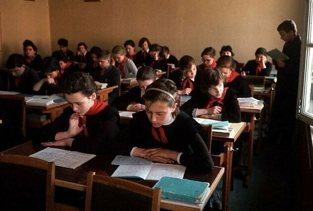 На уроке в московской школе, 1965
