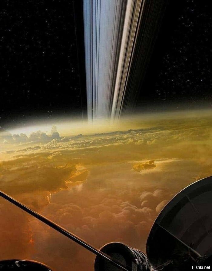 Последнее изображение космического зонда Кассини перед сгоранием на Сатурне