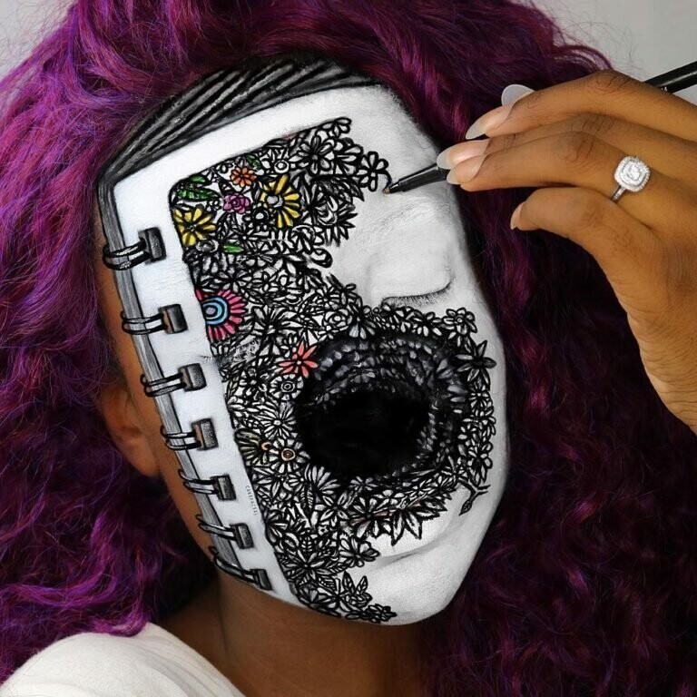 Визажистка из Британии умеет создавать на своём лице совершенно потрясающие оптические иллюзии