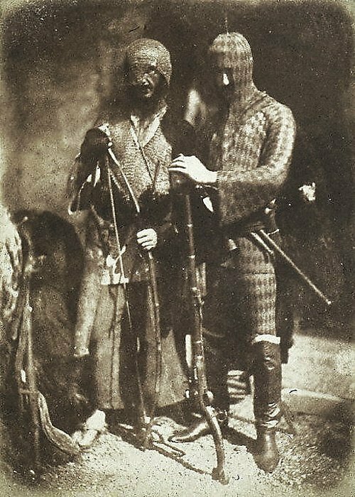 Афганцы с черкесскими (адыгейскими) доспехами. 1843
