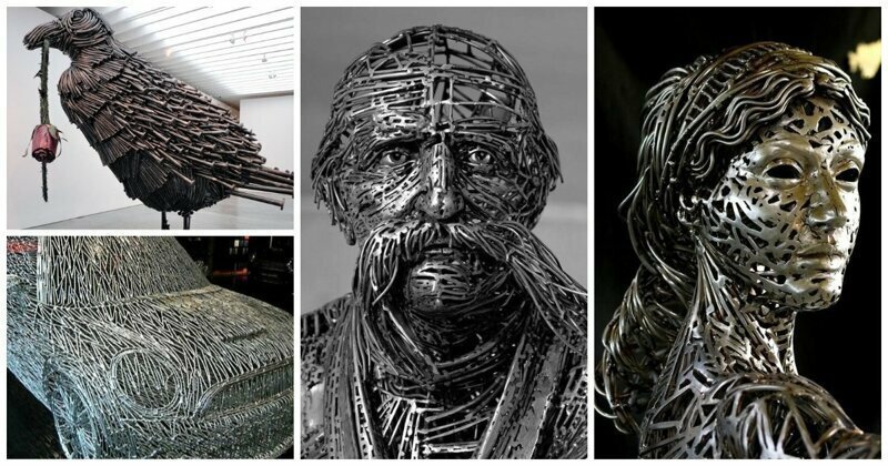 25 невероятных скульптур от мастеров гвоздей и шурупов