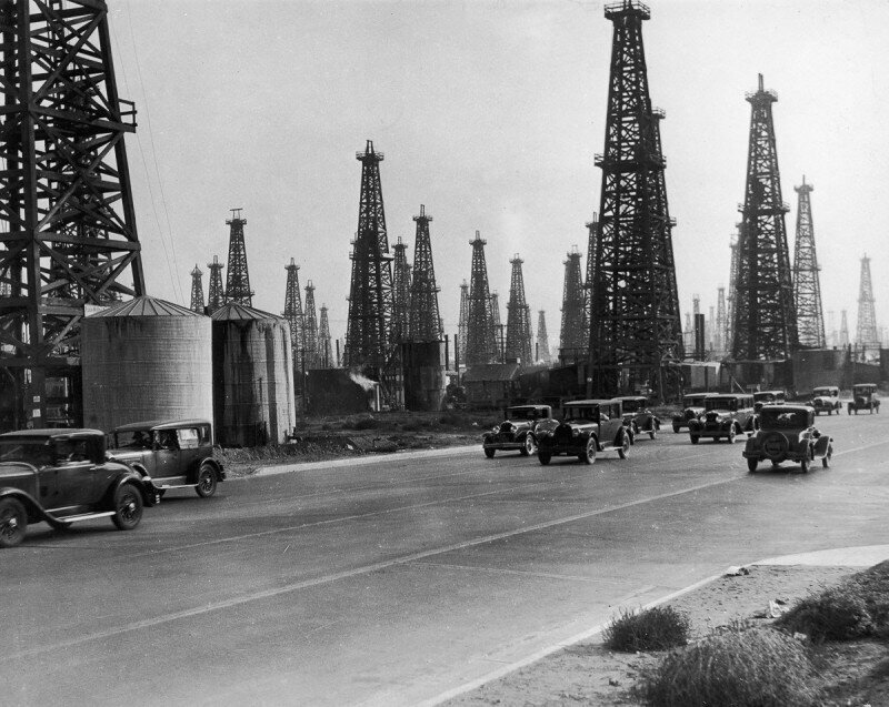 Нефтяные вышки Калифорнии. США, 1930-е