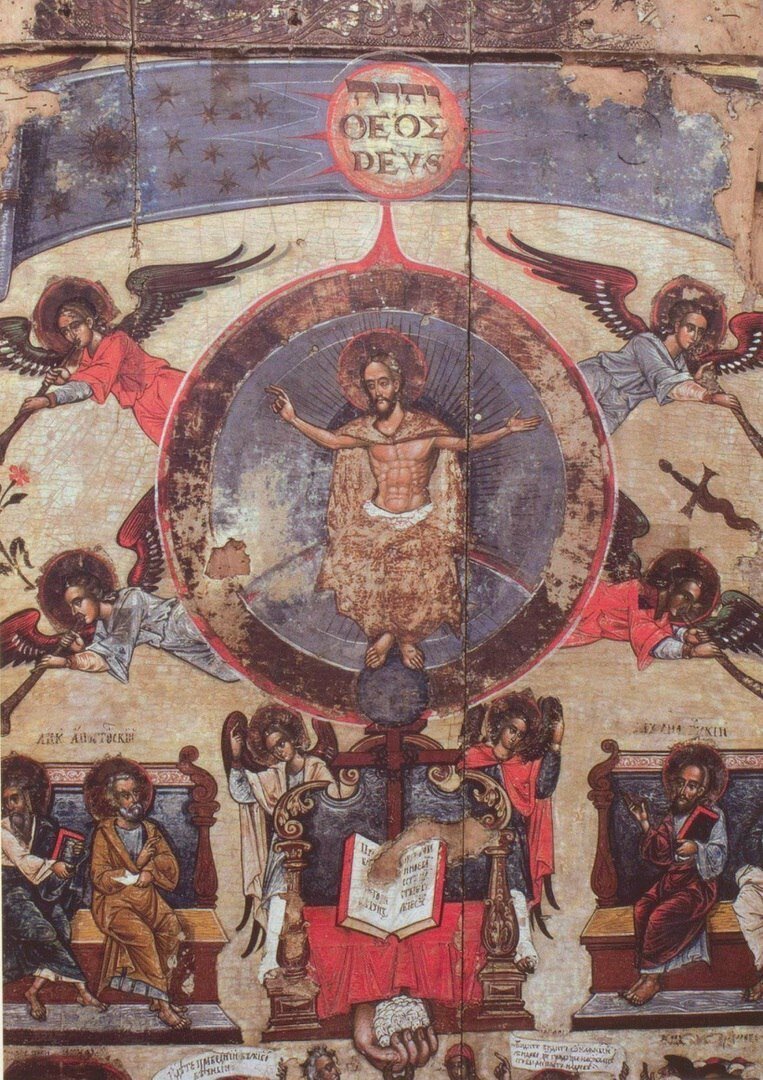 Мускулистый Христос в Мандорле  Украина, Борщовичи, 16-17 вв.