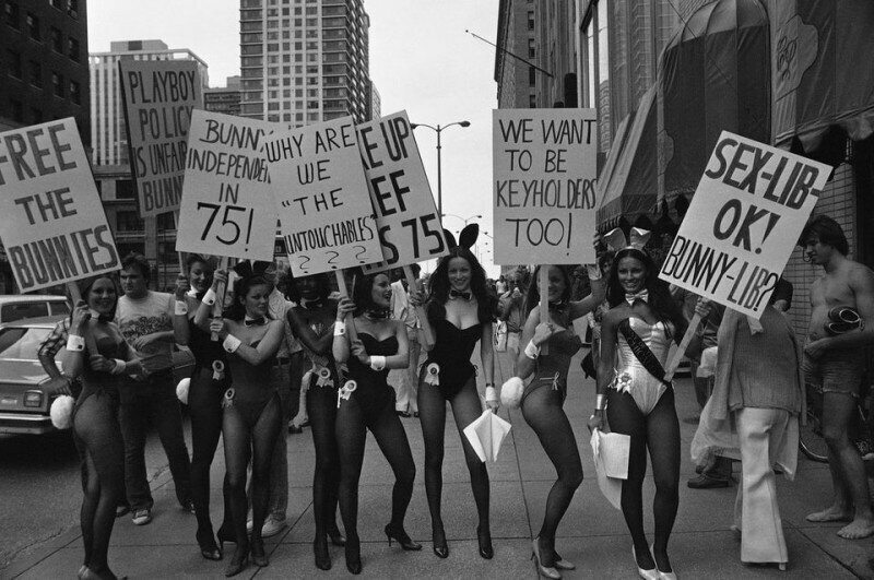 Забастовка кроликов в клубе Playboy в Чикаго, 18 июня 1975 года.