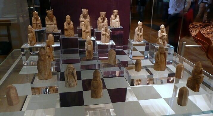 Шахматы с острова Льюис, музейная экспозиция