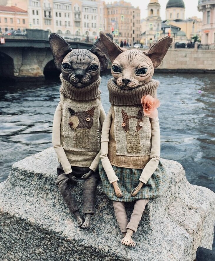 Реалистичные куклы-кошки