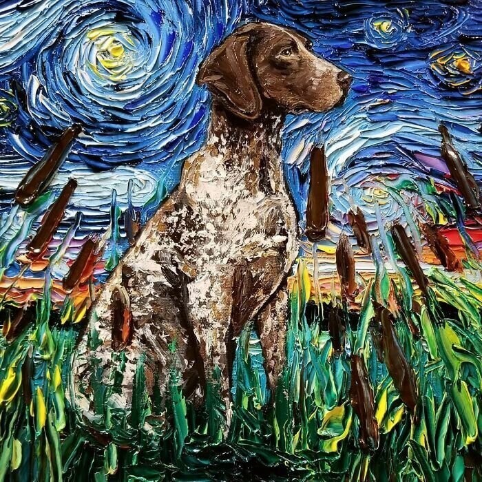 Художница навешала на Ван Гога собак