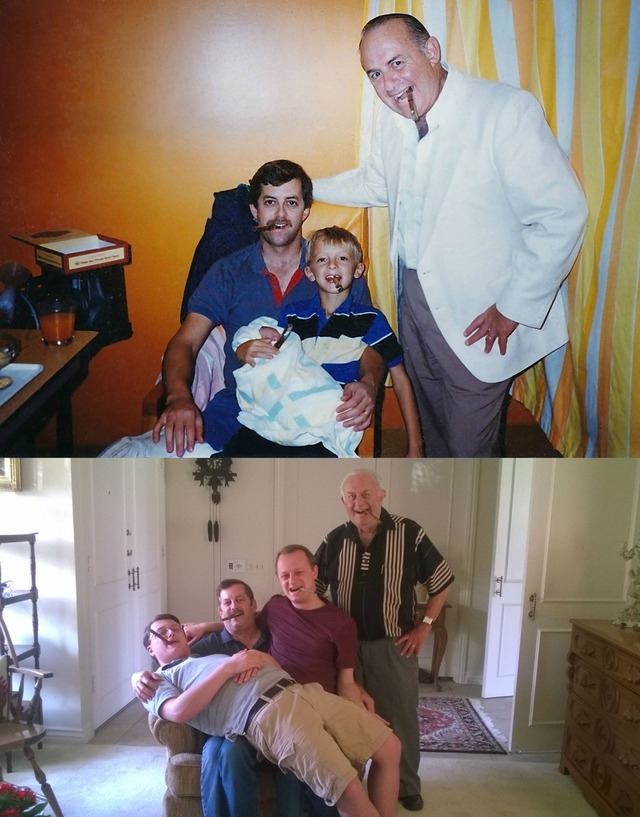 5. На фото три поколения: 1990 и 2015 годы