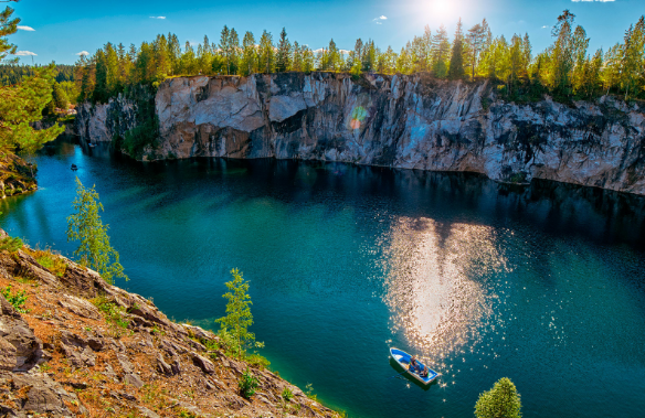 Мраморный карьер Рускеала, Карелия