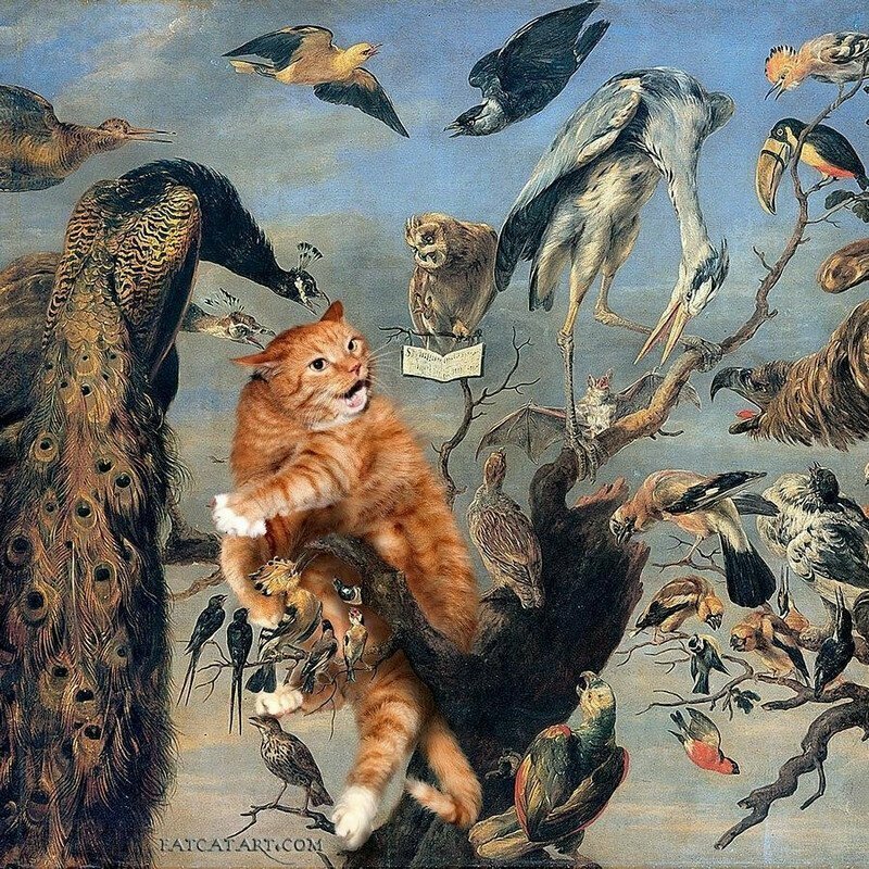 Котики и классическая живопись