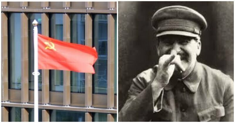 Призрак коммунизма: в Швеции над зданием муниципалитета подняли флаг СССР