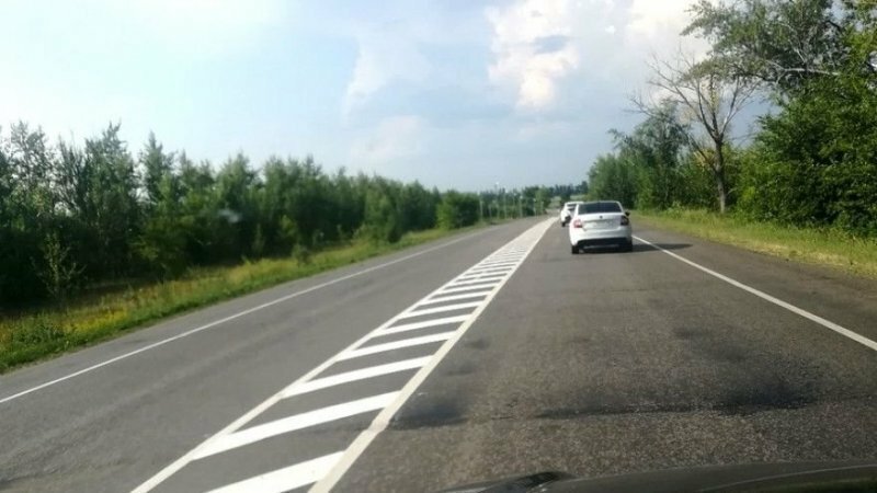 Под Воронежем появилась трасса с 40-километровой сплошной линией