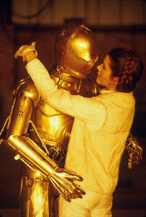 Кэрри Фишер и C-3PO