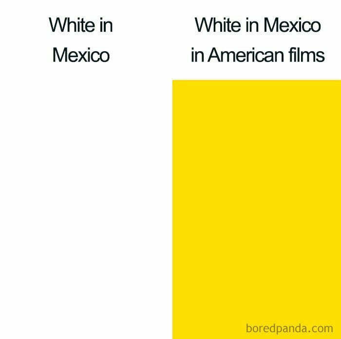 7. Белый цвет в Мексике VS Белый цвет в Мексике, судя по американским фильмам
