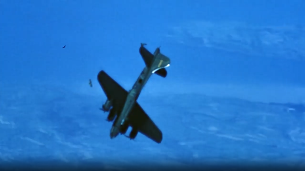 Сбитый бомбардировщик ВВС США B-17