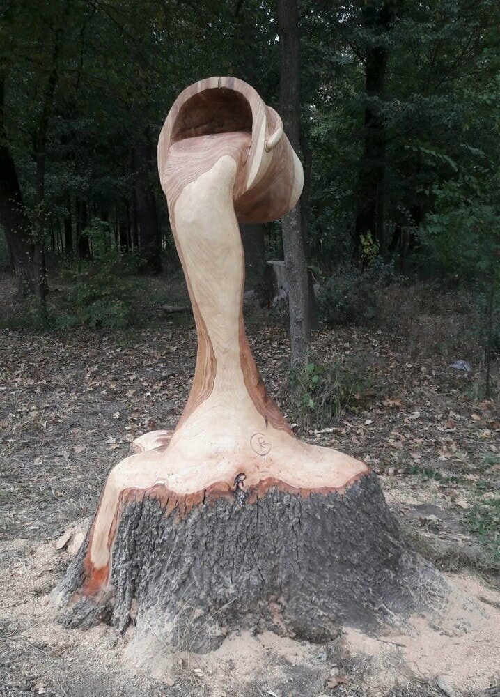4. Румынский скульптор Габи Ризе использует бензопилу, чтобы создавать подобные шедевры