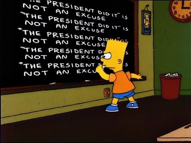 Что Барт Симпсон писал на доске