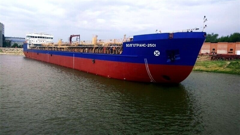 ССЗ «Лотос» спустил 3-й танкер-химовоз проекта RST25