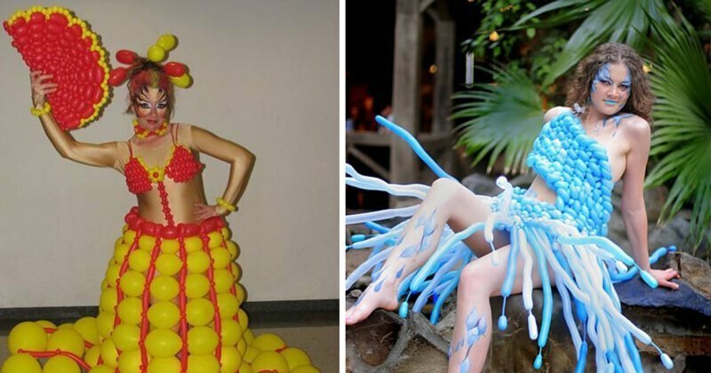 20 самых смешных и странных костюмов из воздушных шариков