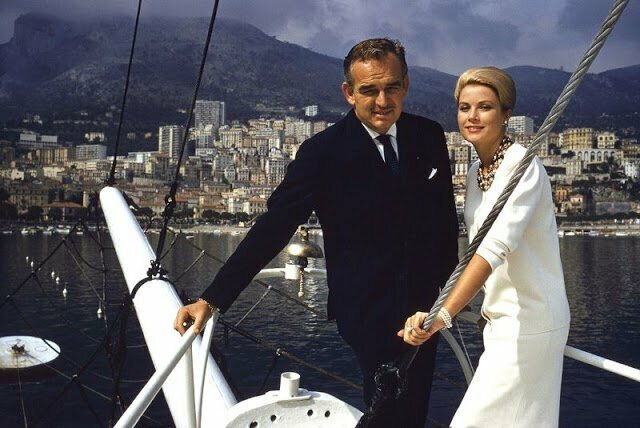 Апрель 1963 года. Принц Ренье и принцесса Грейс на яхте, Монако