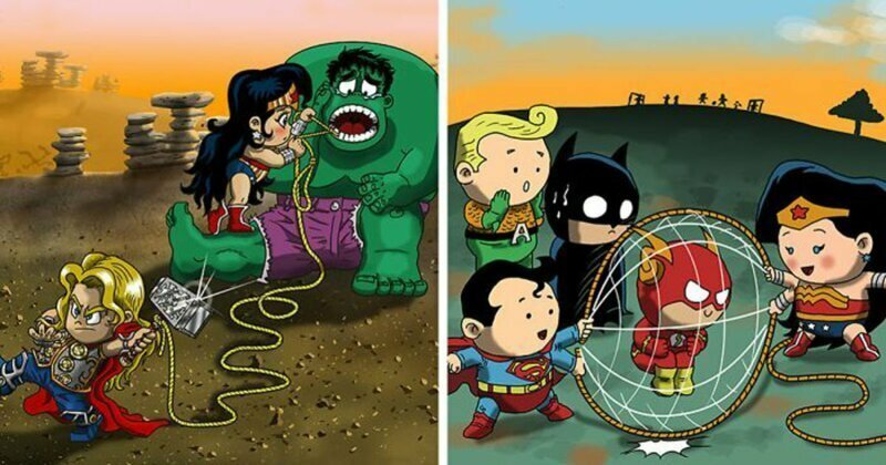 Супергероев превратили в детей, и они уже учатся спасать мир