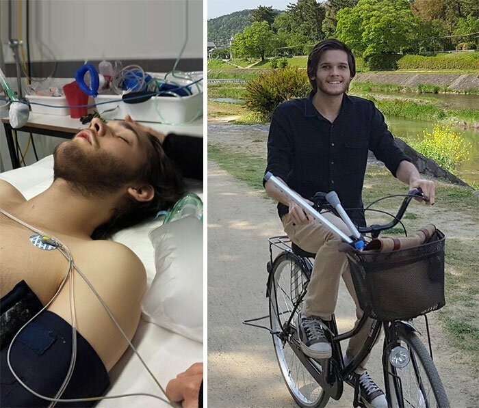 "Два года назад я предпринял попытку самоубийства и был в больнице в течение 5 месяцев. Врачи сказали, что я останусь в инвалидном кресле до конца своей жизни. Сегодня я езжу на велосипеде по реке во время моего визита в Японию"