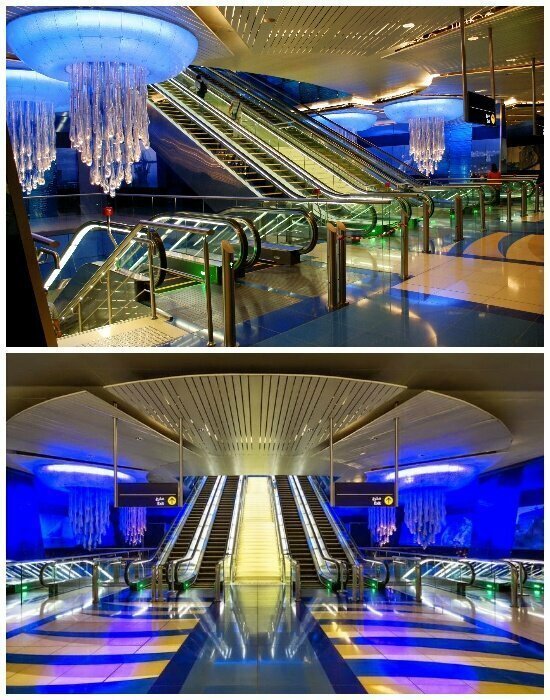 7. Станция метрополитена Khalid Bin Al Waleed в Дубаи (ОАЭ)  