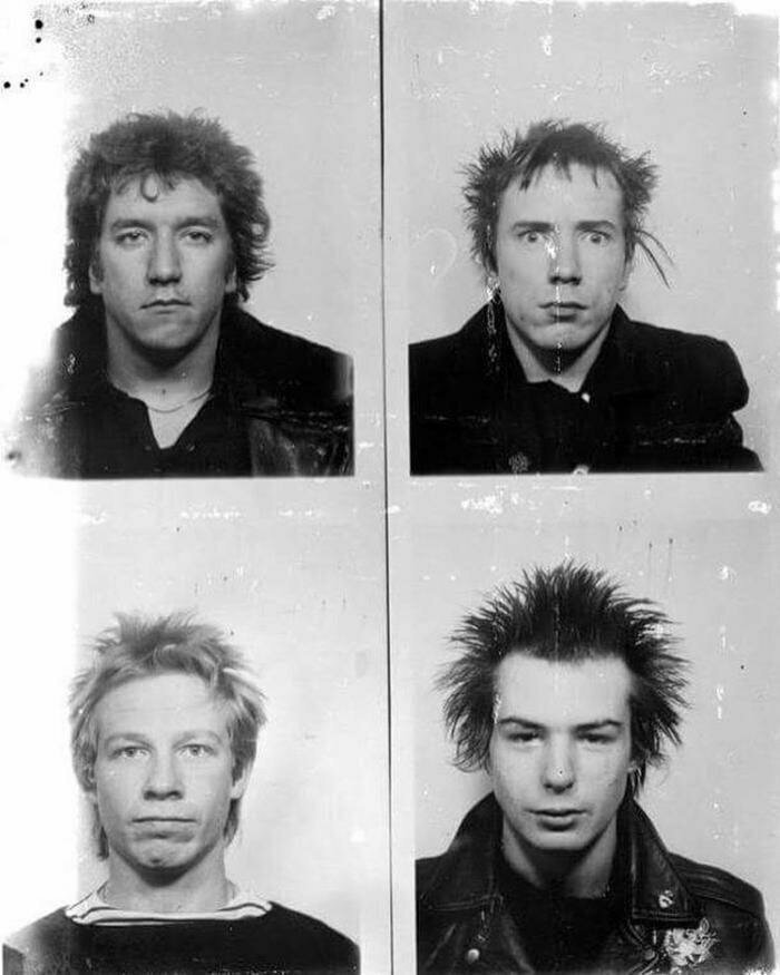 Sex Pistols, фото для получения визы в США, 1977 год