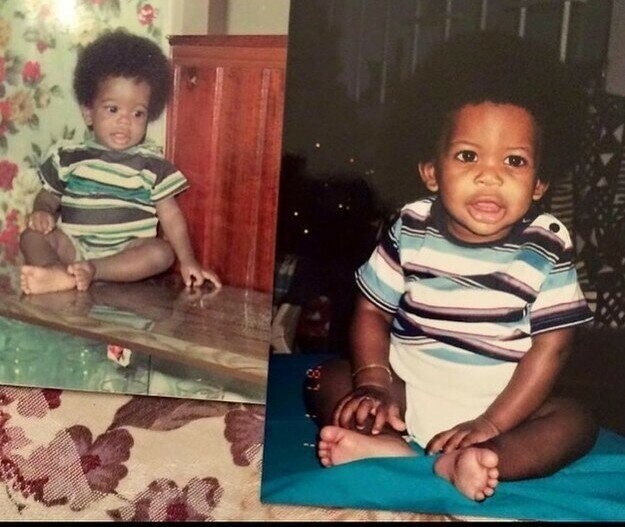 «Слева мой папа, а я справа. Моя мама воссоздала фото, когда мне было 2 года»