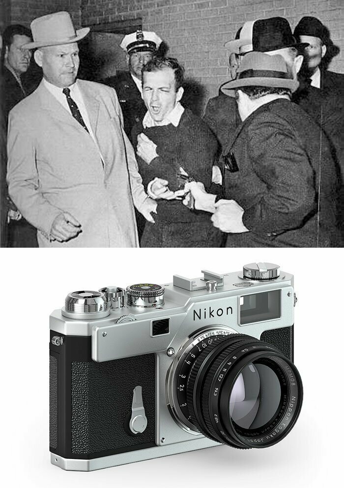 18. "Стрельба в Ли Харви Освальда", Роберт Джексон, 1963 год. Камера Nikon S3