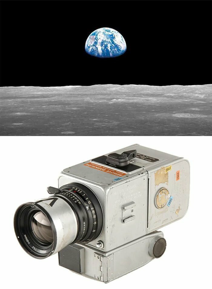 1. "Восход Земли", Уильям Андерс, 1968 год. Камера Hasselblad 500