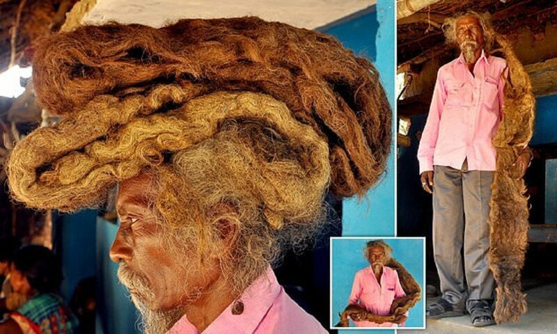 Индийский лекарь не мыл волосы 40 лет по велению бога