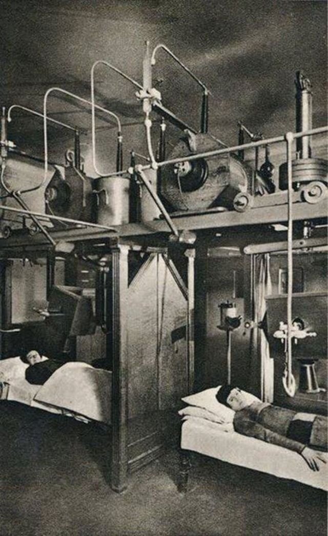 8. Женщины, получающие радиевую терапию в сербской психиатрической больнице в Сербии в 1907 году.