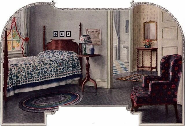 9. Спальня в колониальном стиле, 1924 г.