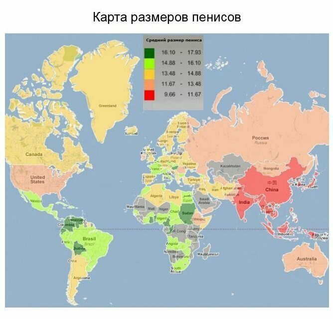 Карты, раскрывающие пикантные факты о странах мира