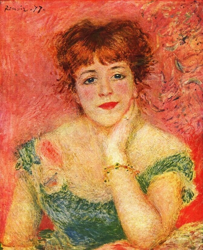 1. Жанна Самари — Огюст Ренуар, «Портрет актрисы Жанны Самари», 1877 г.