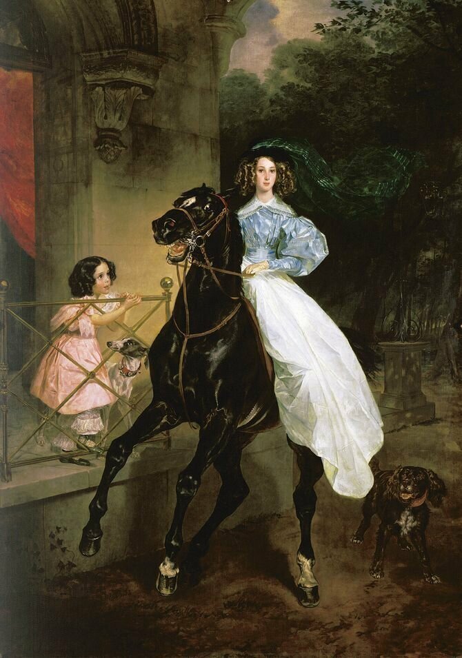 5. Джованина и Амацилия Пачини — Карл Брюллов, «Всадница», 1832 г.