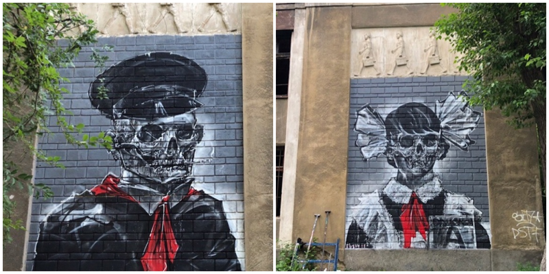 Жители Екатеринбурга уничтожают работы представителей уличного искусства