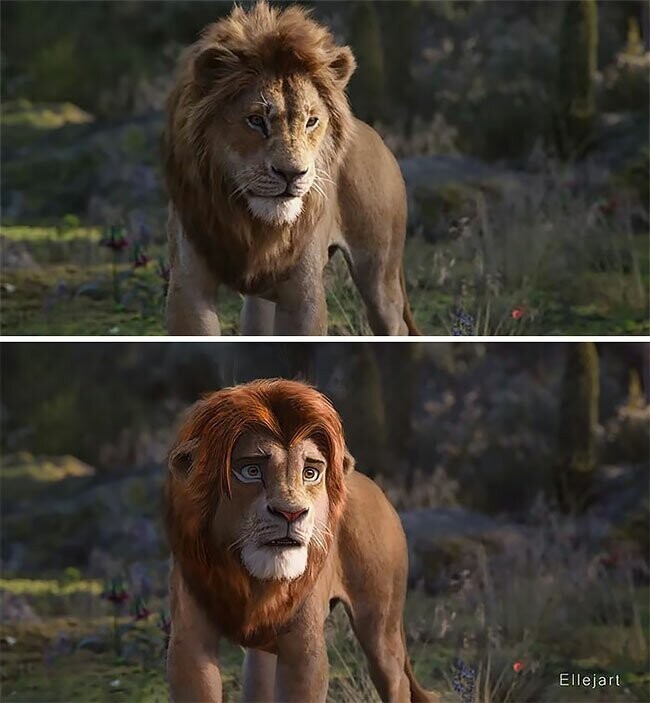 Персонажам нового "Короля Льва" подарили мультяшные эмоции