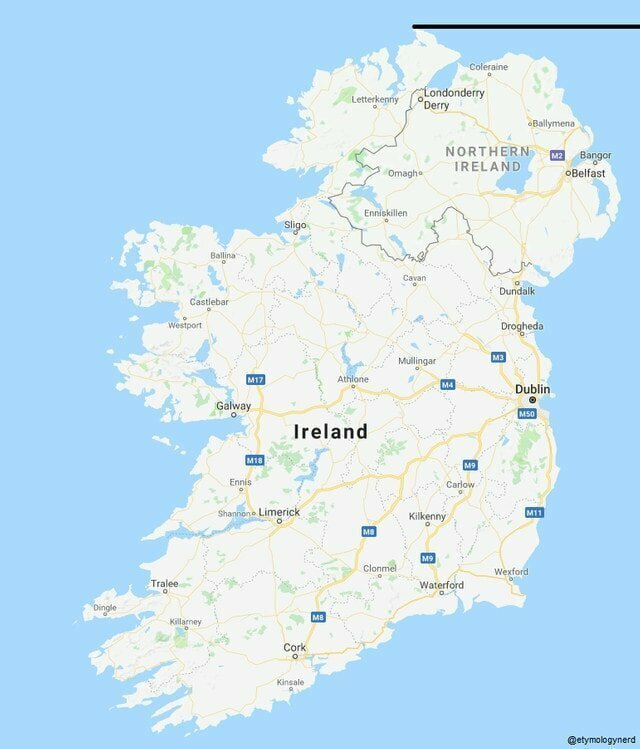 16. Забавный факт: чисто географически Ирландия находится севернее, чем Северная Ирландия