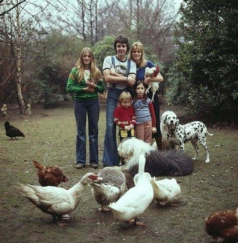 Семья Маккартни в полном составе, 1978 год.