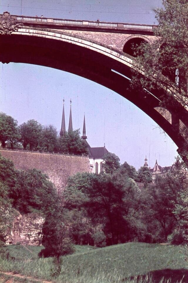 Редкие цветные снимки послевоенной жизни Люксембурга 1947 года