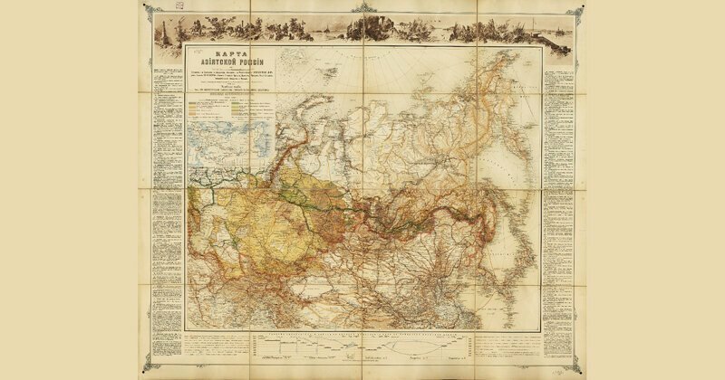 Карта Азиатской России, 1895 г.