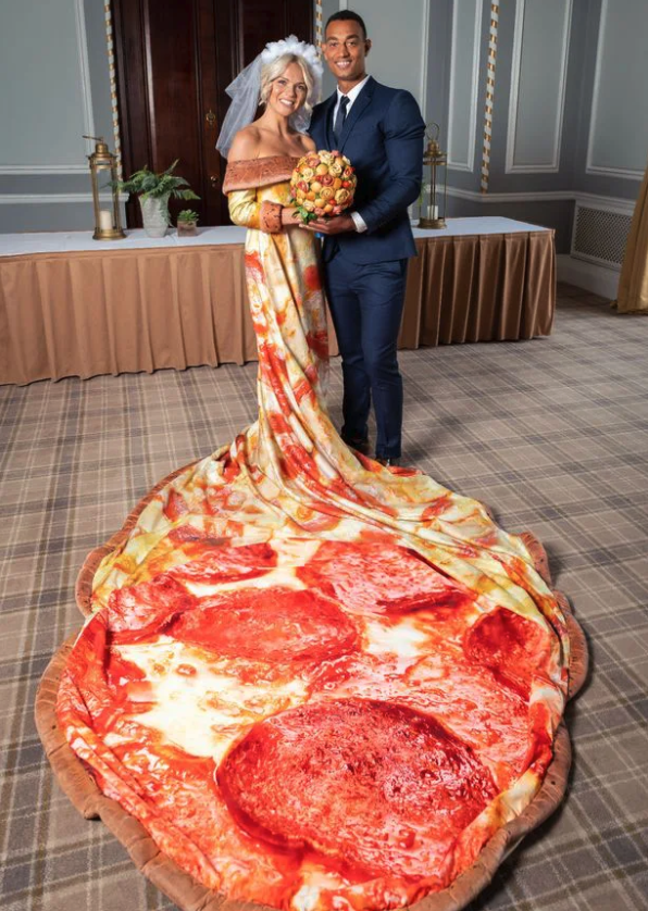 Свадебное платье - пицца