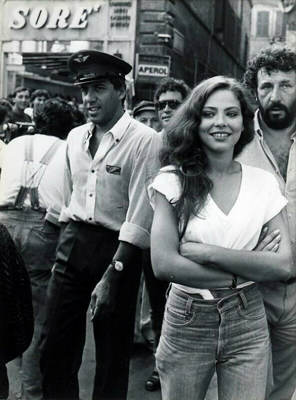 Две звезды на съёмках (Адриано Челентано и Орнелла Мути) 1981 г.